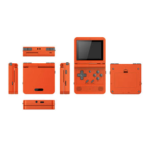 64Bit 3.0 in IPS Retro Flip Handheld Game Console Built in 1000+ Games-Orange