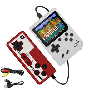 Retro Handheld Game Console with 400 Classical FC Games Support for Two Players-White