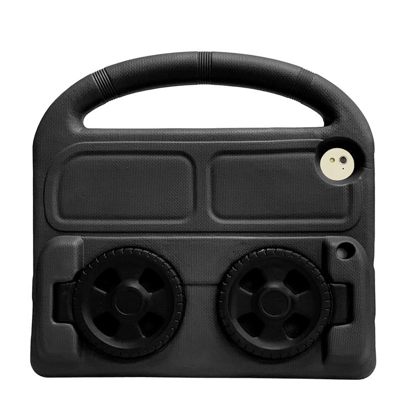 Wheel iPad Case For iPad 9.7inch Air1/2 Pro9.7 Shockproof Stand Cover With Handle Stand-Black