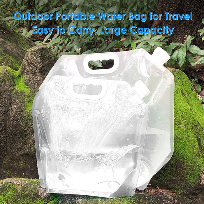 Collapsible Water Tank Container Bag BPA Free Outdoor Folding Water Storage Carrier-White
