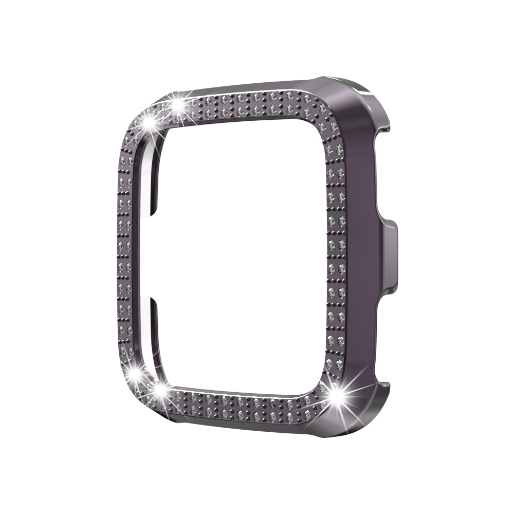 Double Row Diamond Bling Case For Fitbit Versa Cover-Grey