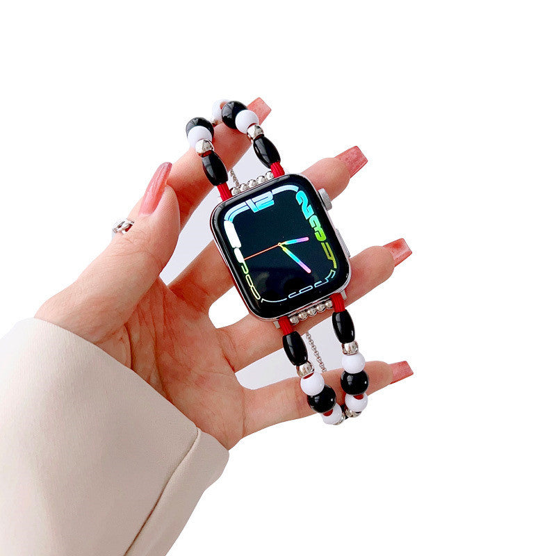 Fashion Beaded Watch Strap Bracelet Replacement for Apple Watch-4