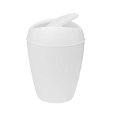 2.4 Gallon Plastic Trash Can with Swing - White