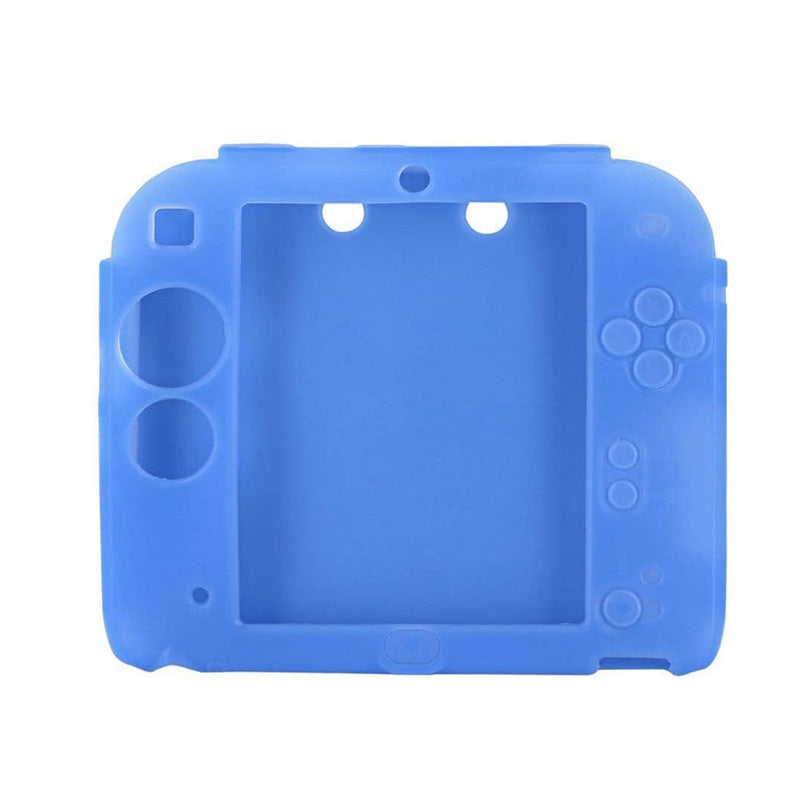 Protective Soft Silicone Rubber Skin Case Cover for Nintendo 2DS-Blue