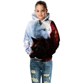 Realistic 3D Print Hoodie for Kids Novelty Sweatshirts Childrens Digital Casual Pullover TZ058