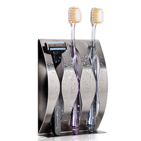 Wall Mounted Toothbrush Holder for Bathroom Organizer with 3 Holes