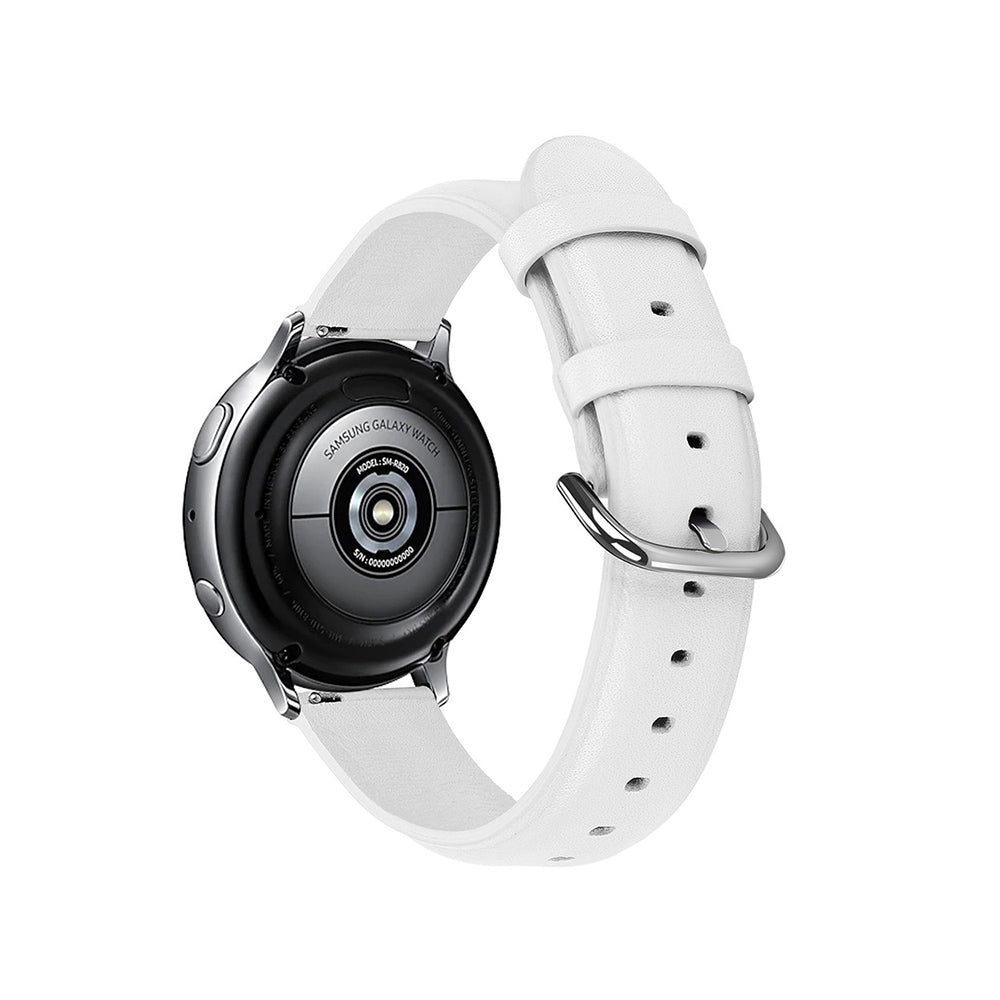 Fashion Leather Watch Band For Samsung Galaxy Watch 42/46mm Gear S3 Frontier/Classic(White)