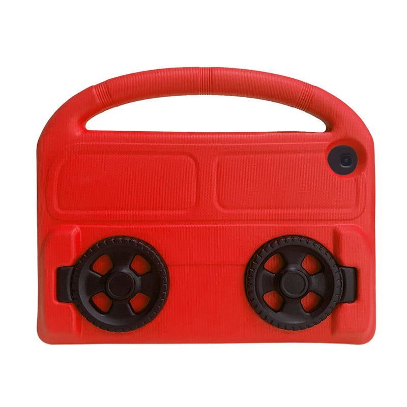 Wheel Samsung Tablet Case For Tab A 10.1 T510/T515(2019) Shockproof Stand Cover With Handle Stand-Red