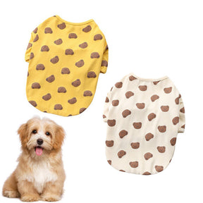 2 Pcs Cute Cartoon Puppy Shirts Breathable Sweatshirt for Summer