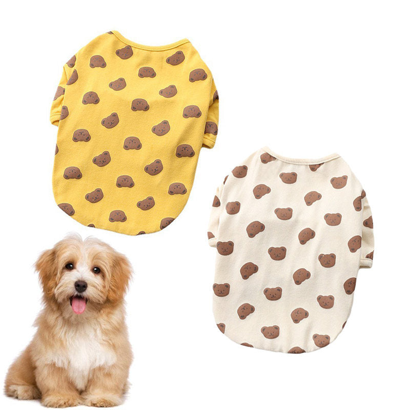 2 Pcs Cute Cartoon Puppy Shirts Breathable Sweatshirt for Summer