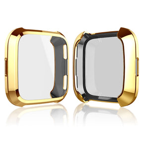 For Fitbit Versa Electroplated TPU Watch Case -Gold