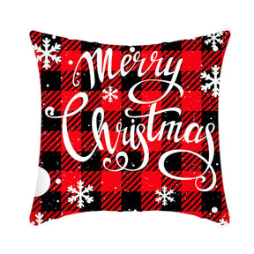 4Pcs 18x18 inch Christmas Throw Pillow Covers Square Cushion Cover for Sofa Decorative-A