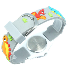 Kids Watch 3D Cute Dinosaur Waterproof Watches-Gray