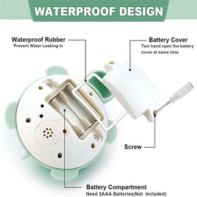 Baby Bath Toy Tortoise Induction Sprinkler with LED Light for Ages 1-3