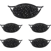 5Pcs Sparkly Glitter Bling Rhinestone Face Mask for Women-Diamond