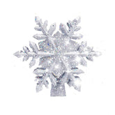 Christmas Tree Topper Lighted with Built-in Led Snowflake Projector Lights-Silver