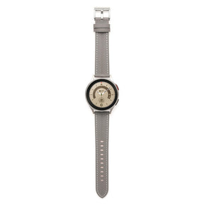 Genuine Leather Watchband Groove for Galaxy Watch 42mm/Samsung Gear S3-NebulaAsh