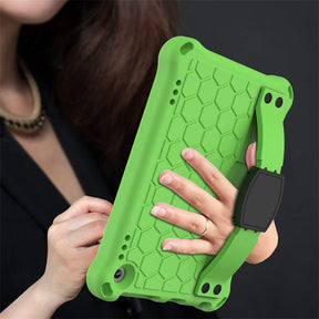 Hive Kindle Fire HD8/HD8 Plus (2020) Tablet Case Durable Stand Cover With Shoulder Strap-GreenBlack