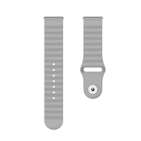 Wave Style Silicone Watch Band For Samsung Galaxy Watch 42/46mm Gear S3 Frontier/Classic(Gray)