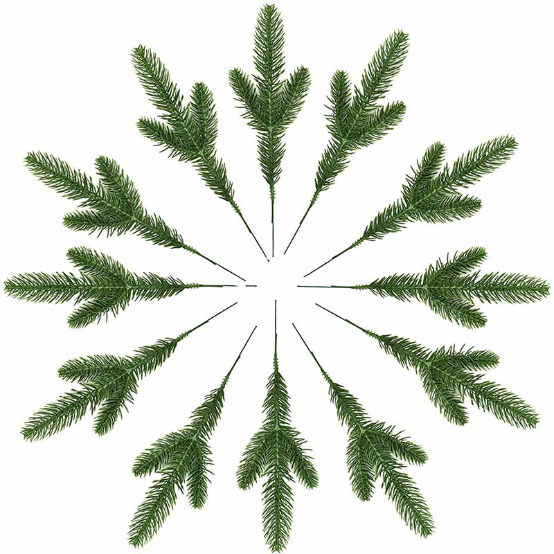 30Pcs 10.24x3.94 Inches Artificial Pine Branches Green Leaves Needle Garland