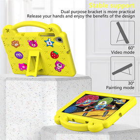 StrawberryTablet Case with Holder Shoulder Strap for Samsung 10.1 inch Galaxy Tab A T510/T515-Yellow