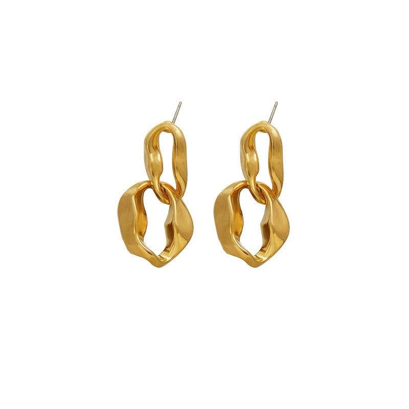 Irregular Geometric Classy Earrings Double Hoop Earrings for Women