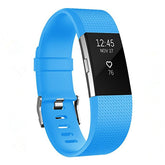 Replacement Strap For Fitbit Charge 2 Silicone Adjustable Sports Wristband-Sky Blue