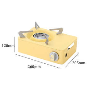 Mini Camping Butane Stove Burner with Carrying Case-Yellow