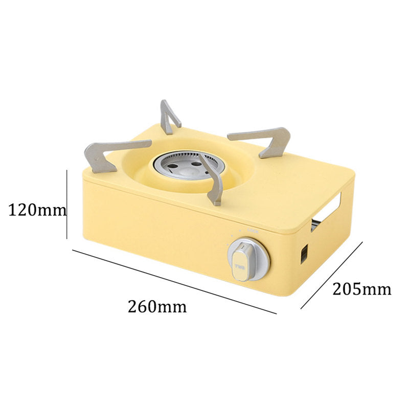 Mini Camping Butane Stove Burner with Carrying Case-Yellow