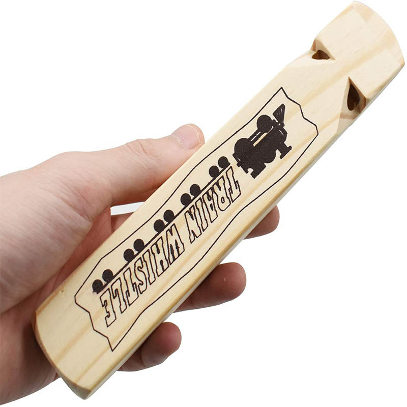 Solid Toddler Wood Train Whistle 4 Tone Role Play Lover Wooden Whistle for Educational Party favorsToy Gift