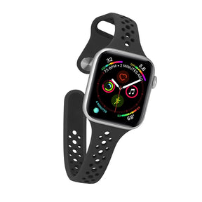 Nike Silicone Sport Breathable Watch For Apple iWatch Series-Black