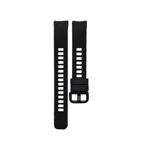 HWRY Silicone Watch Band Quick Release Strap Replacement Wristband For Huawei Band 4/5 And Honor Band 4/5 For Women-Black