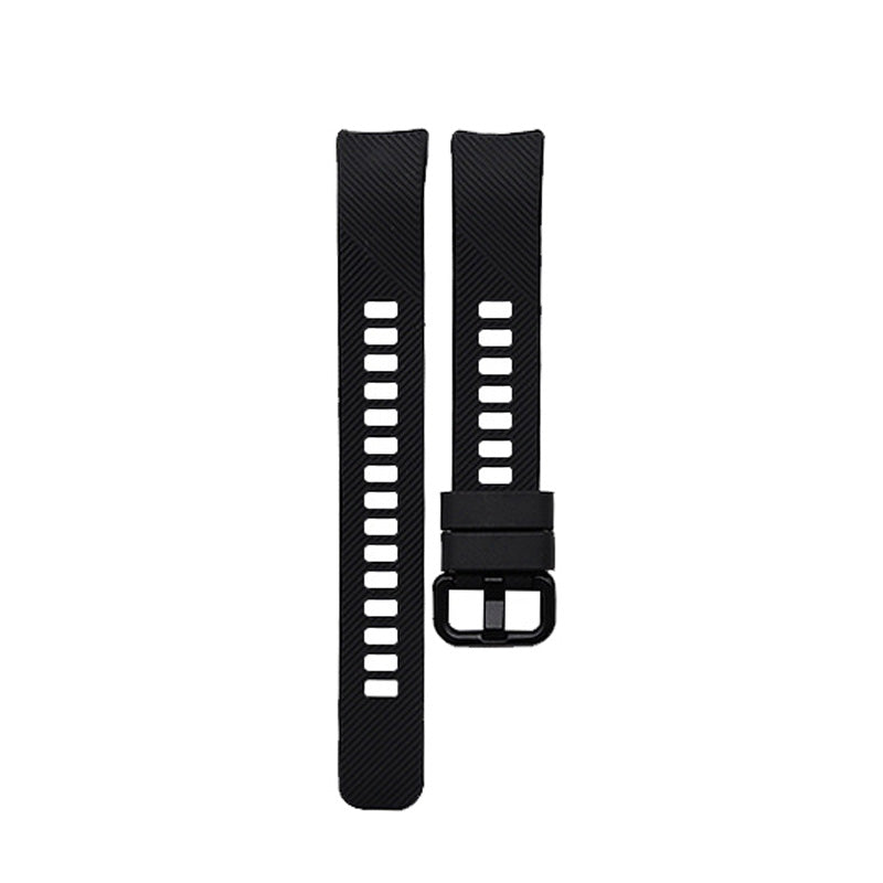 HWRY Silicone Watch Band Quick Release Strap Replacement Wristband For Huawei Band 4/5 And Honor Band 4/5 For Women-Black
