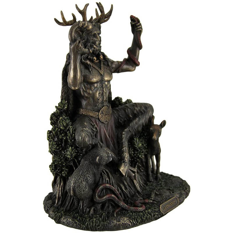 Resin Statues Cernunnos Celtic Horned God Of Animals and The Underworld Statue Bronze