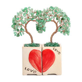 Green Aventurine Chakra Love Heart Tree for Living Room Decoration