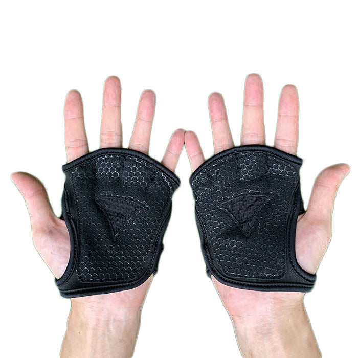 Full Palm Protection Weight-Lifting Workout Fitness Gloves-Black-LYX-08140