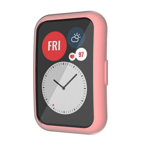 TPU Frame Soft Slim Cover Watch Case For Huawei Fit -Pink