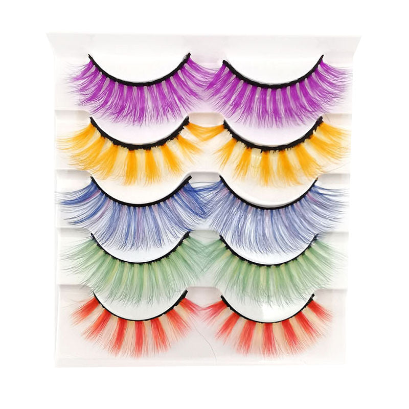 3D False Eyelashes Colored Thick Lashes for Performance Halloween-6