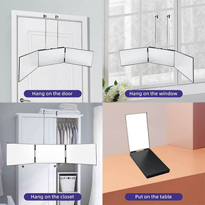 Home & Living3 Way Mirror with Height Adjustable Hook for Makeup Hair Styling