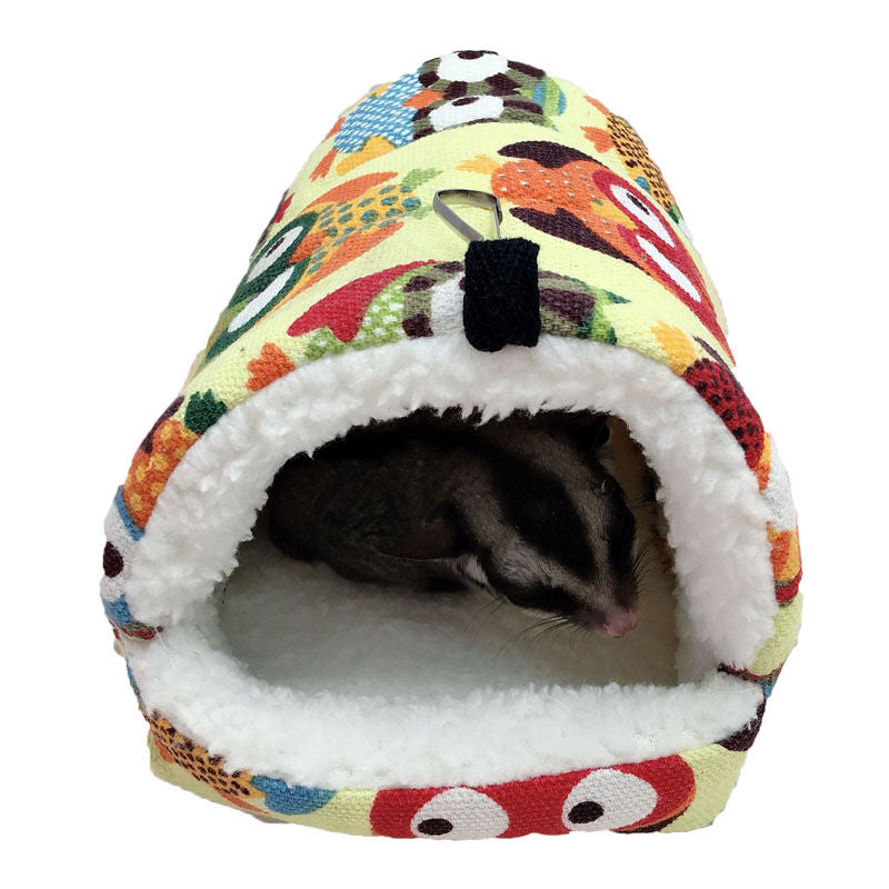 Warm Hamster Plush Bed Hanging Hammock Nest-Owl