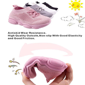 Baby First Walking Shoes Toddler Boys Girls Cotton Mesh Breathable Sneakers-Pink