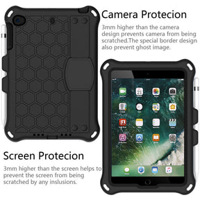 Hive iPad Case For iPad Mini 1/2/3/4/5 Durable Stand Cover With Shoulder Strap-Black