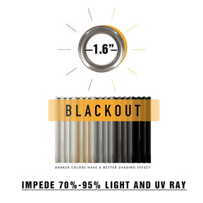 2 Panels Solid Color Blackout Curtains for Living Room-CoffeeColor