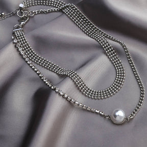 Simple Multilayer Pearl Pendant Necklace For Women