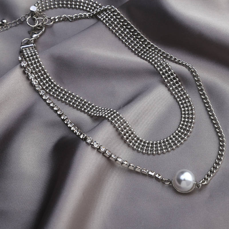 Simple Multilayer Pearl Pendant Necklace For Women