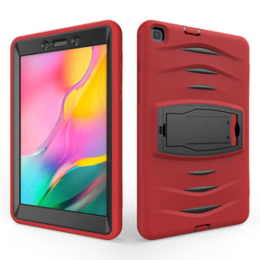 Shock Wave Kickstand Case Anti-Fall Protection For Samsung Tab A 8inch T290/T295(2019)-Red