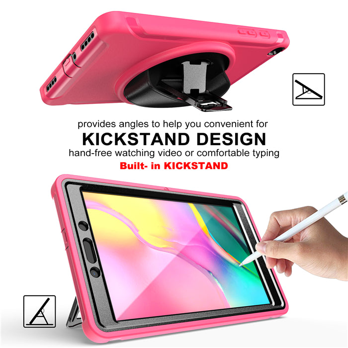 Spider Man 3-Layer Heavy Duty Case For Samsung Tab A 8inch (2019) T290/T295-Rose Red