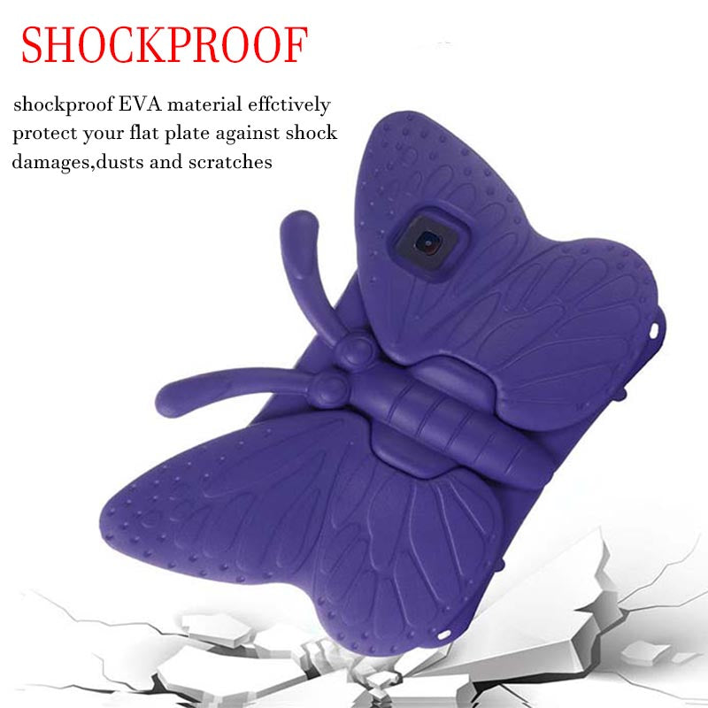 Butterfly Samsung Tablet Case for Galaxy Tab A8 10.5 Inch 2021 (SM-X200/SM-X205/SM-X207)-Purple
