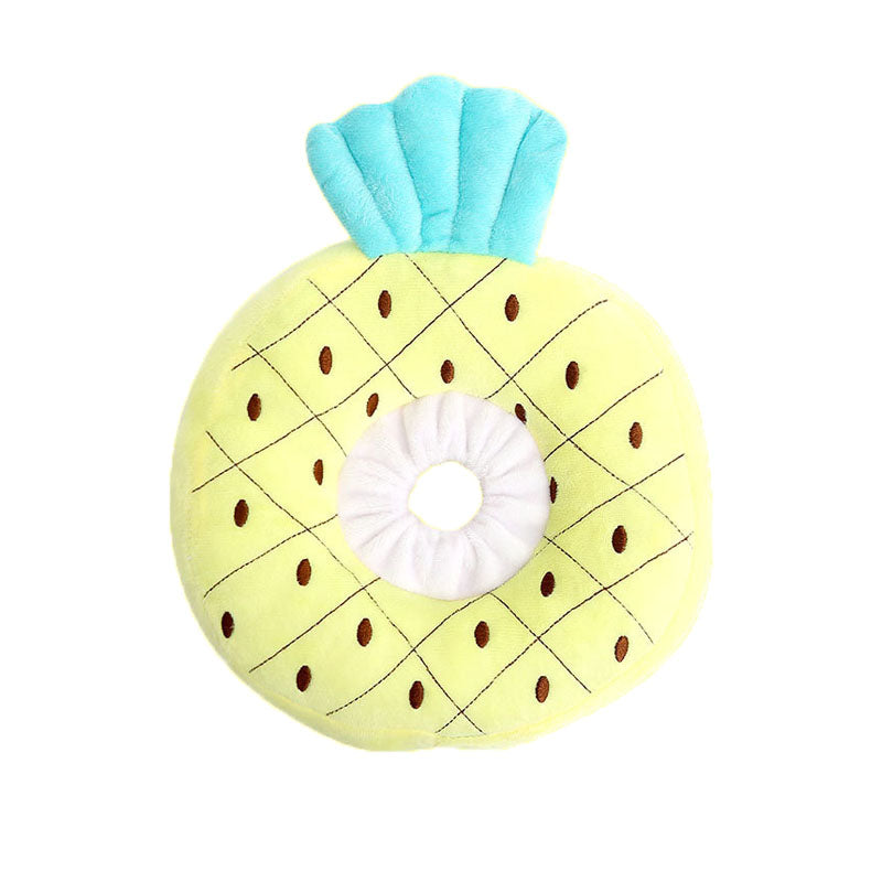 Adjustable Cat Cone Collar Soft Cute Cat Recovery Collar After Surgery-Pineapple