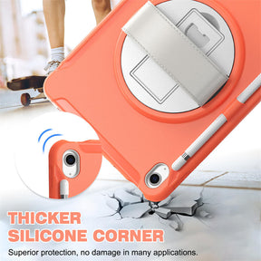 Tablet Case For iPad 10th with 360¡ã Kickstand/Hand Strap Shockproof-Orange